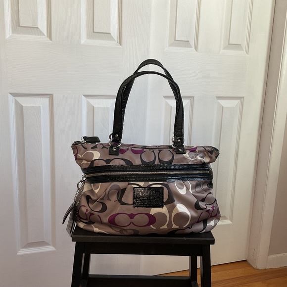Coach Daisy Optic Print Multi-Tote M1294-F22961 In Purples - Picture 1 of 15